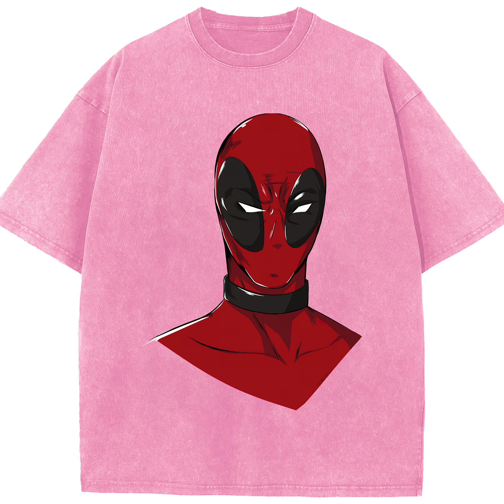 （画像用） Deadpool デッドプール 綿100% ヴィンテージ風 半袖Tシャツ（フロントプリント）